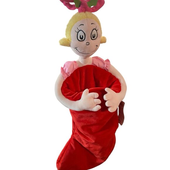 Cindy Lou Who Plush Christmas Stocking By Snowpinions Grinch Collection NWT 18” - Picture 4 of 10